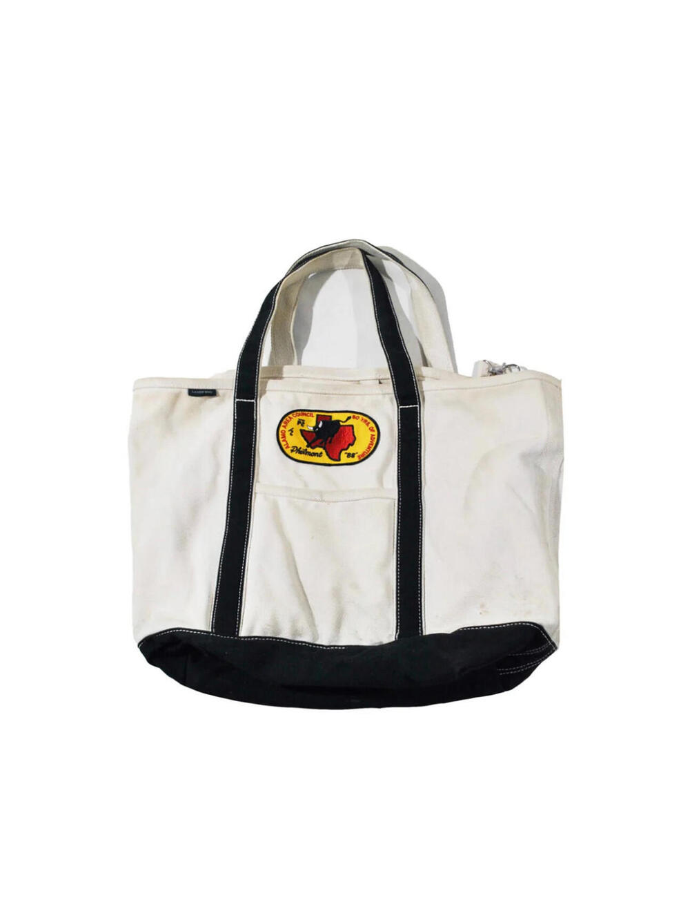 Vintage Lands End Philmont '88 Canvas Black Tote Bag